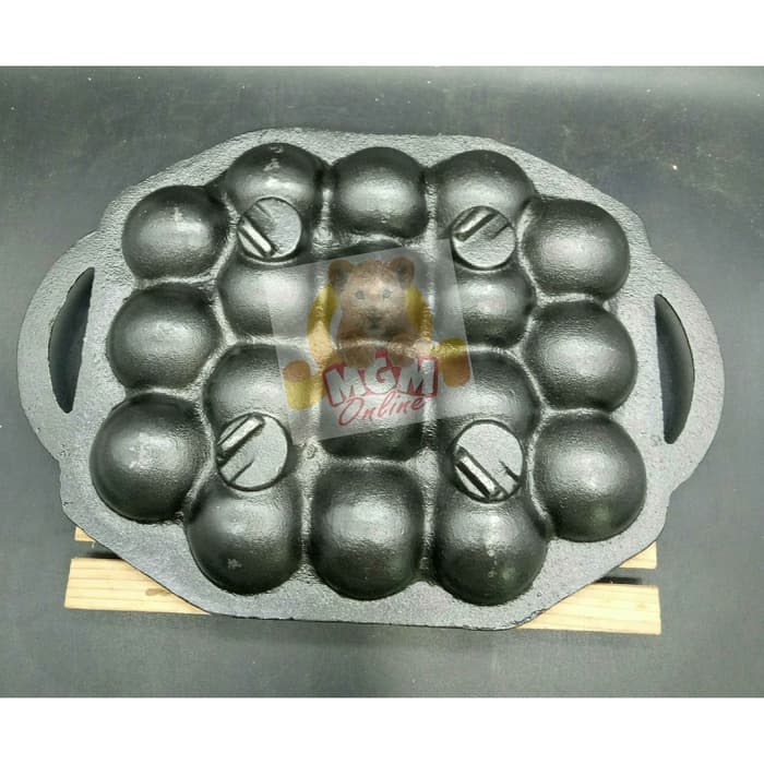 Iron Cast Takoyaki 18lubang Besi Cor SUPER TEBAL super berat 2606 - Image 4