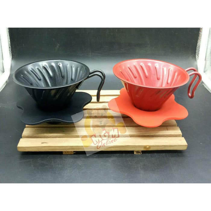 V60 Stainless Dripper 1-2Cups AntiKarat V60 Cone w/ silicone base 2660 - Image 5