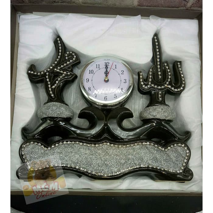 Pajangan Keramik Allah & Muhammad kaligrafi Jam kaligrafi T27CM 2513 - Image 4