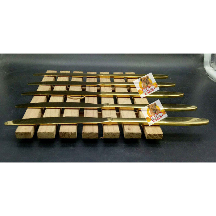 Pisau Makan Gold Pisau emas HOTEL Stainless Steel 18-10 emas - Image 3