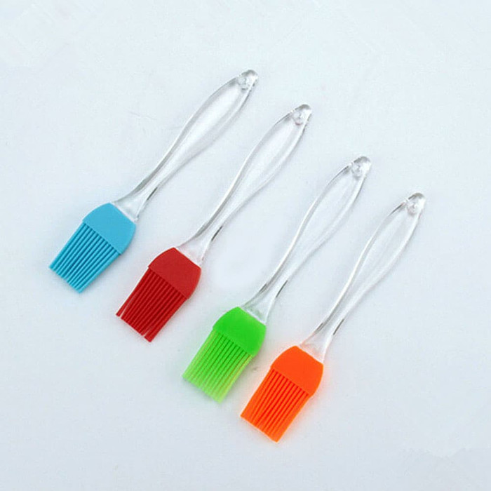 Kuas silikon 17.5cm / 7inch . Brush warna gagang transparant - Image 3