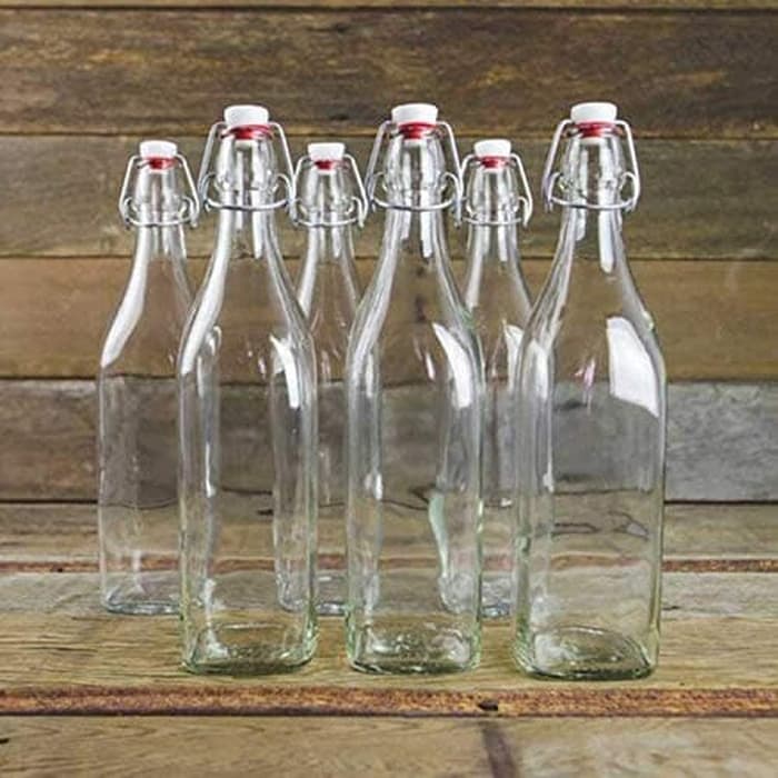 KORKON Kotak botol kaca 500ml dengan stopper tutup kawat kedap 2649 - Image 5