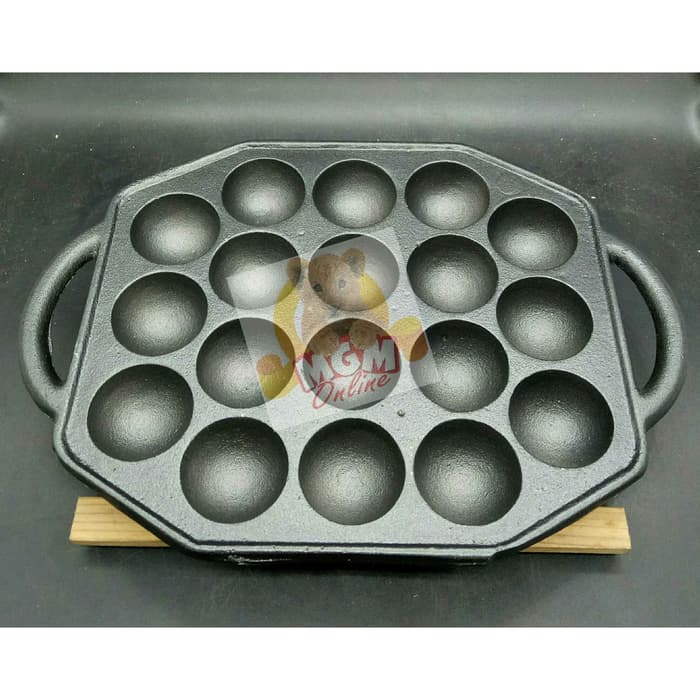 Iron Cast Takoyaki 18lubang Besi Cor SUPER TEBAL super berat 2606 - Image 3