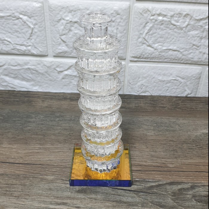 Souvenir Crystal Pisa Italy 16Cm oleh oleh Italy Menara Pisa kristal - Image 2
