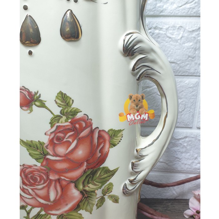 Vas Bunga keramik Porcelain Pot Bunga T36cm pot bunga MEWAH - Image 3