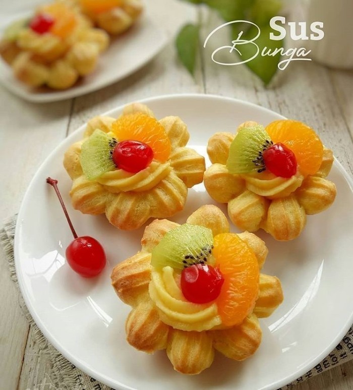 ALUM Cetakan kue Pie Bunga 8.0cm kue sus Bentuk Bunga isi 20pc model A - Image 5