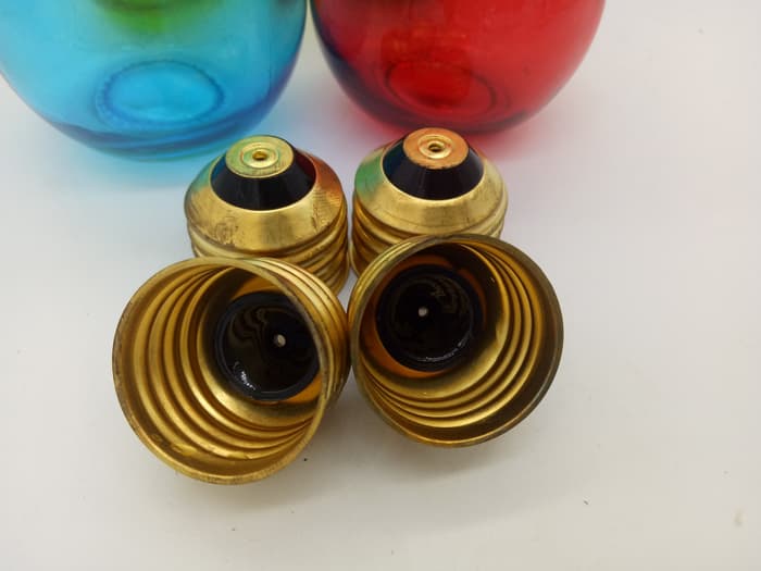 Botol Kaca Bohlam Warna utk Minum Air Bentuk Lampu 100ML - Image 4