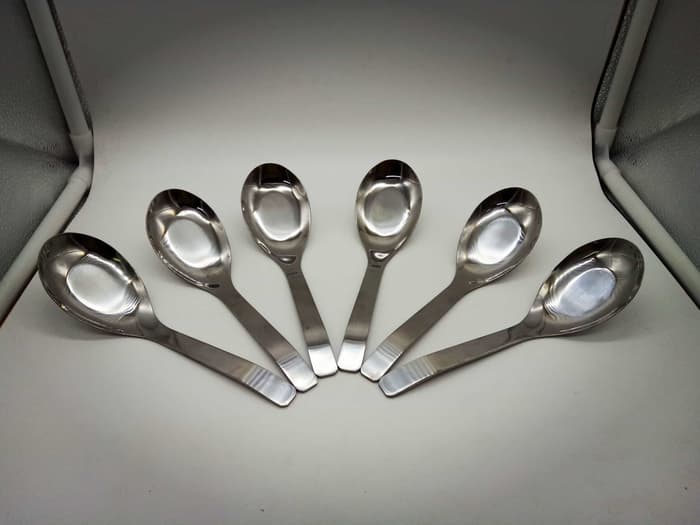 Sendok bebek Stainless Tebal per 6pcs 16.5CM 2MM Soup / bubur / Sayur