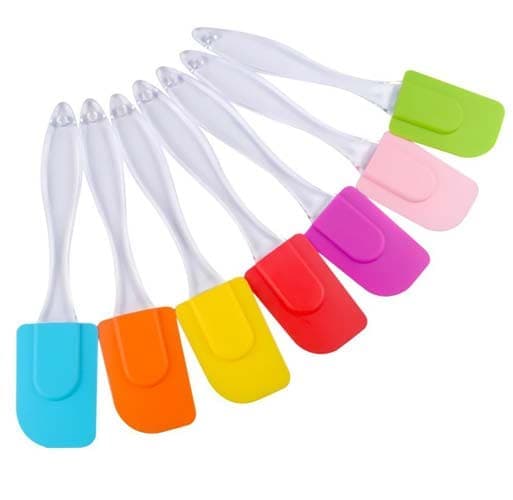 Spatula silikon 25cm / 10inch . Scraper warna gagang bening - Image 3