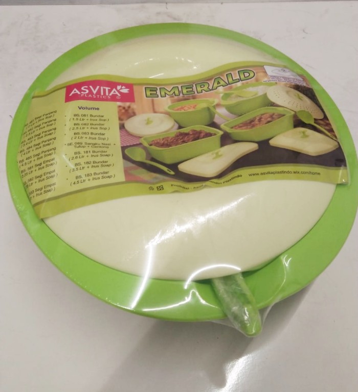 Mangkok Saji bulat ukuran 2.0L Asvita dengan tutup - Image 2