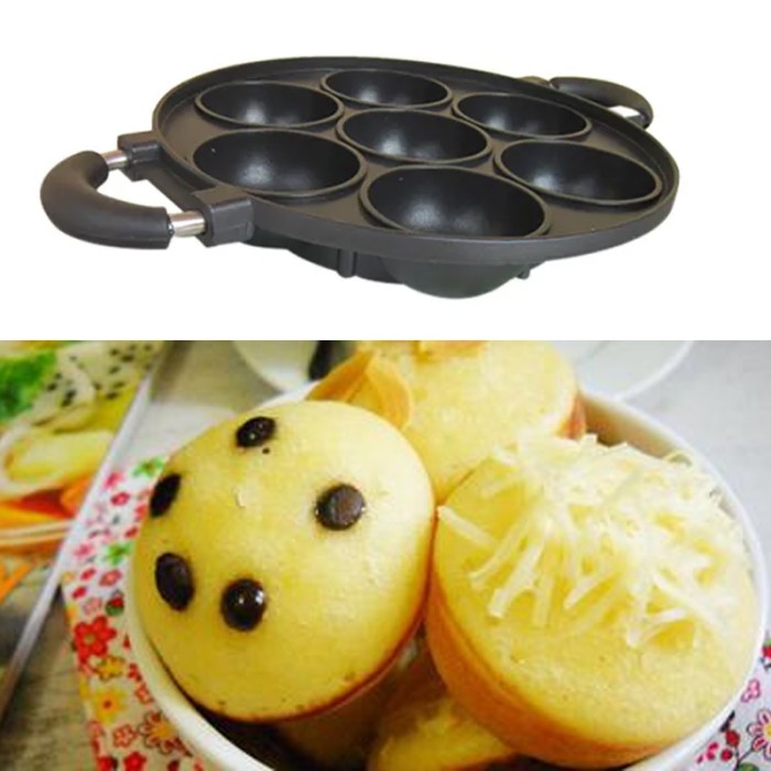 Cookies Pan kue PUKIS Dalam 7 Lubang 8cm Teflon Dengan Tutup - Image 5