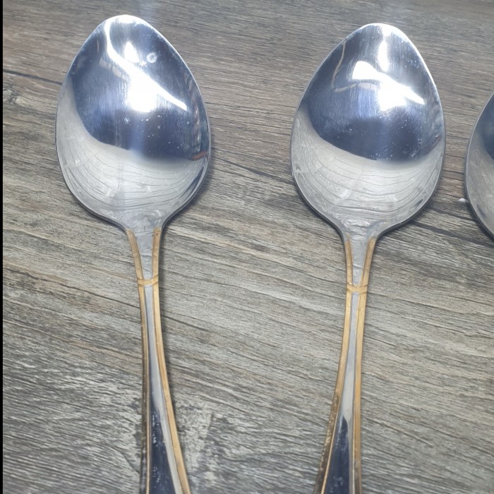 Diamond - Sendok Makan lis Emas Gold Dinner Spoon Sendok Emas - Image 4