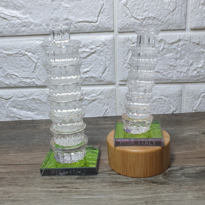 Souvenir Crystal Pisa Italy 11Cm oleh oleh Italy Menara Pisa kristal - Image 4