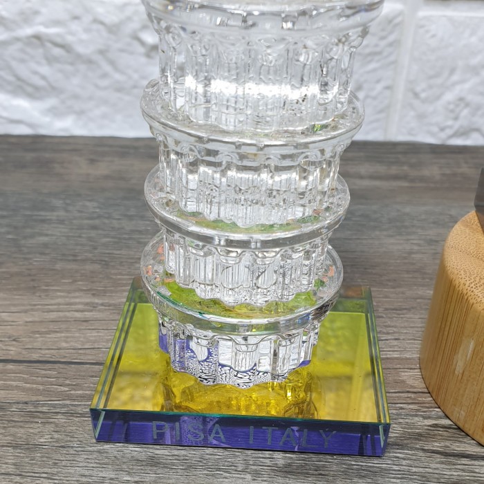 Souvenir Crystal Pisa Italy 11Cm oleh oleh Italy Menara Pisa kristal - Image 3