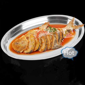 Piring Oval Stainless 30CM TEBAL - Piring stainless oval