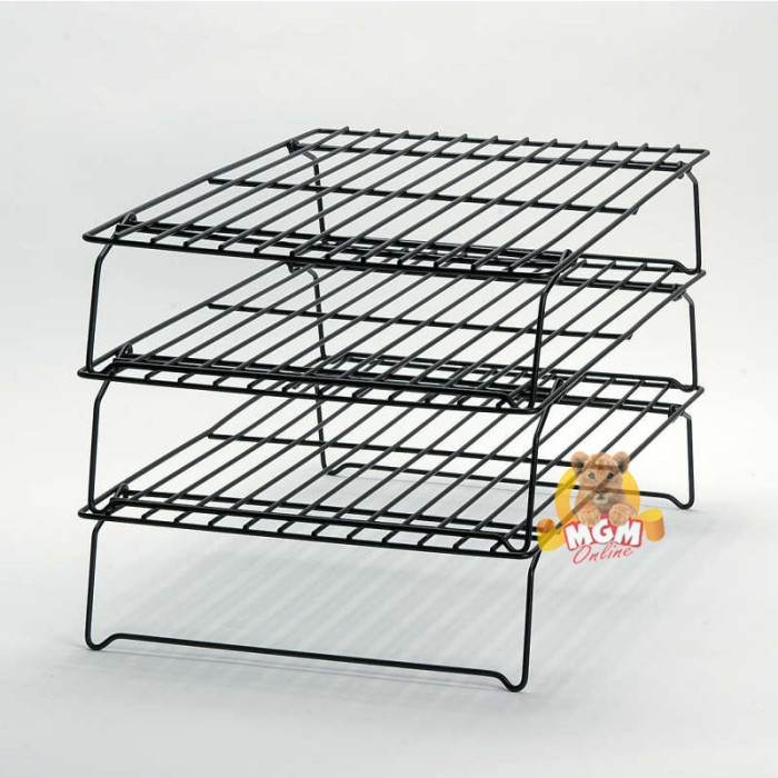 Cooling rack susun 3 tatakan kue 40x25cm rak pendingin HEMAT TEMPAT - Image 4
