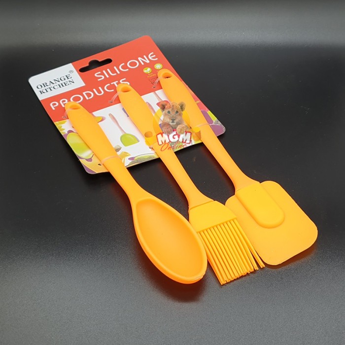 Spatula set3 silikon kuas silicone sendok aduk set Peralatan Masak set - Image 2