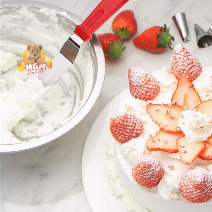 Stainless Cake Spatula Kue Pengoles Cream Stainless 10in pisau spatula - Image 5
