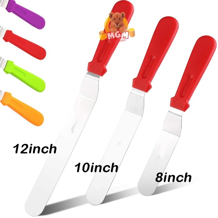 Stainless Cake Spatula Kue Pengoles Cream Stainless 10in pisau spatula - Image 3