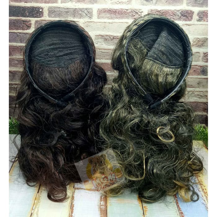 Bando Rambut - Bando dgn wig rambut panjang 33CM - Image 3