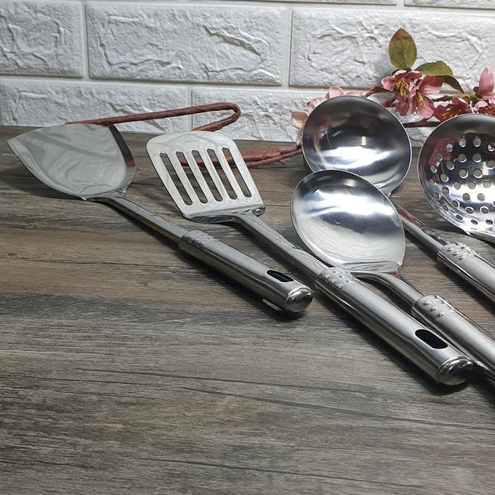Alat Masak komplit sodet set6 sodet stainless set 6pc - Image 5