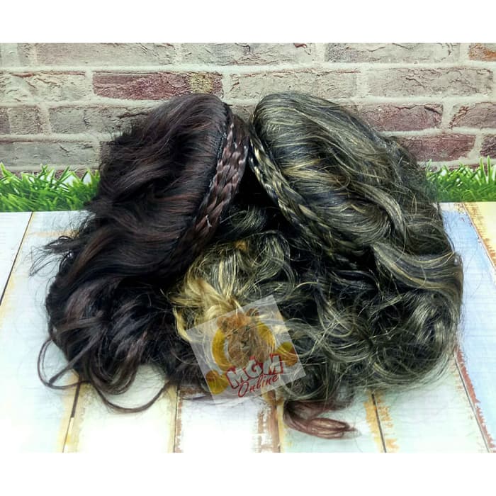 Bando Rambut - Bando dgn wig rambut panjang 33CM - Image 2
