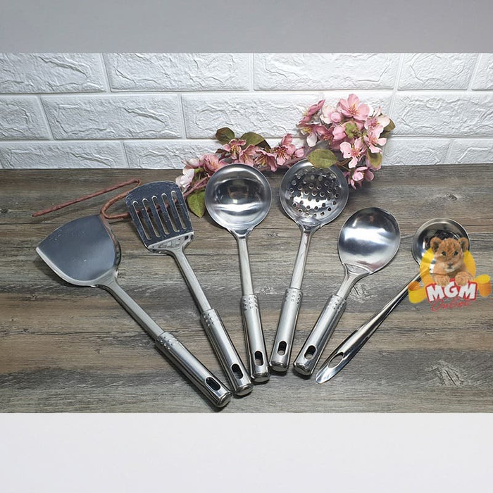 Alat Masak komplit sodet set6 sodet stainless set 6pc - Image 2