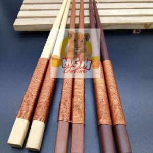 Sumpit kayu Jepang dengan kepala benang 22.5CM / Sepasang