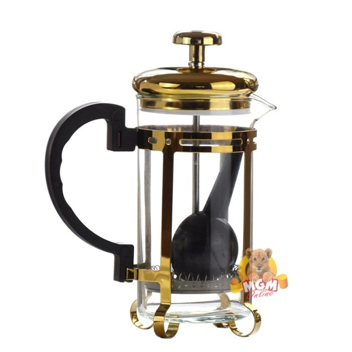GOLD French Press 600ml Tebal Coffee Plunger Saringan Kopi atau Teh