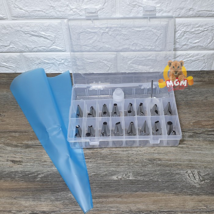 Cetakan butter Cream Kue Decorating Pastry Tip kepala Nozzle 36pc SET - Image 2