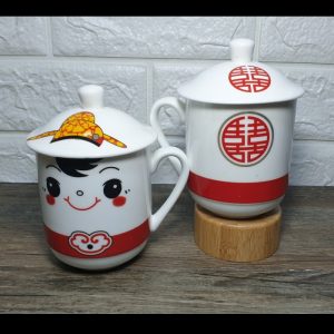 Mug porcelain dgn Tutup mug keramik mug wedding Shuangxi mug BOY