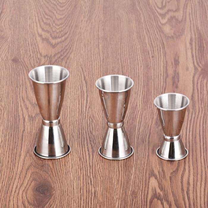 jigger stainless 25cc 44cc gelas ukur gelas takar Bar measuring cup L - Image 5
