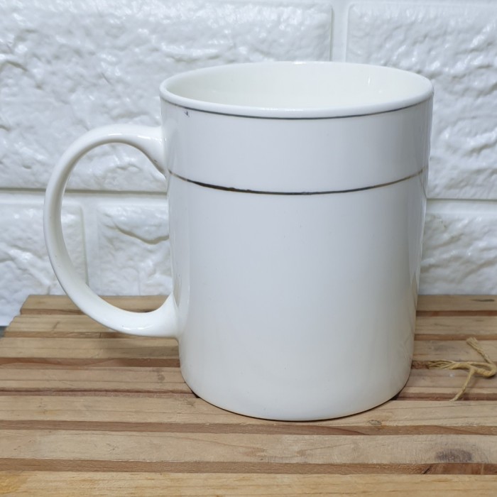 Mug Keramik NK Lis Emas 350ml - Mug kopi Keramik POLOS 350ml mug - Image 4