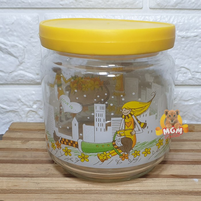MOTIF Toples bulat Kaca 600ml Toples kacang Toples kue serbaguna - Image 2