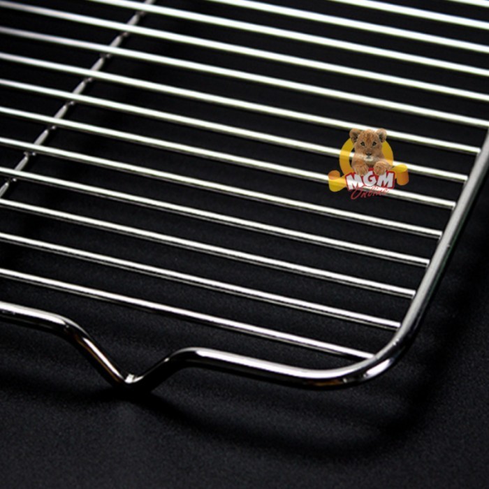 26x16 Stainless Wire Mesh Peniris gorengan / BBQ grill / tatakan kue - Image 3