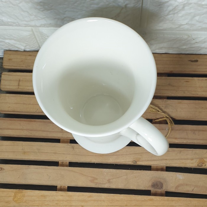 gelas mug kaki Tinggi 210ml - mug keramik model berkaki classic - Image 2