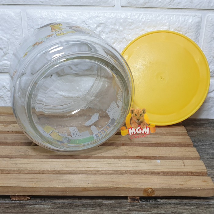 MOTIF Toples bulat Kaca 600ml Toples kacang Toples kue serbaguna - Image 5