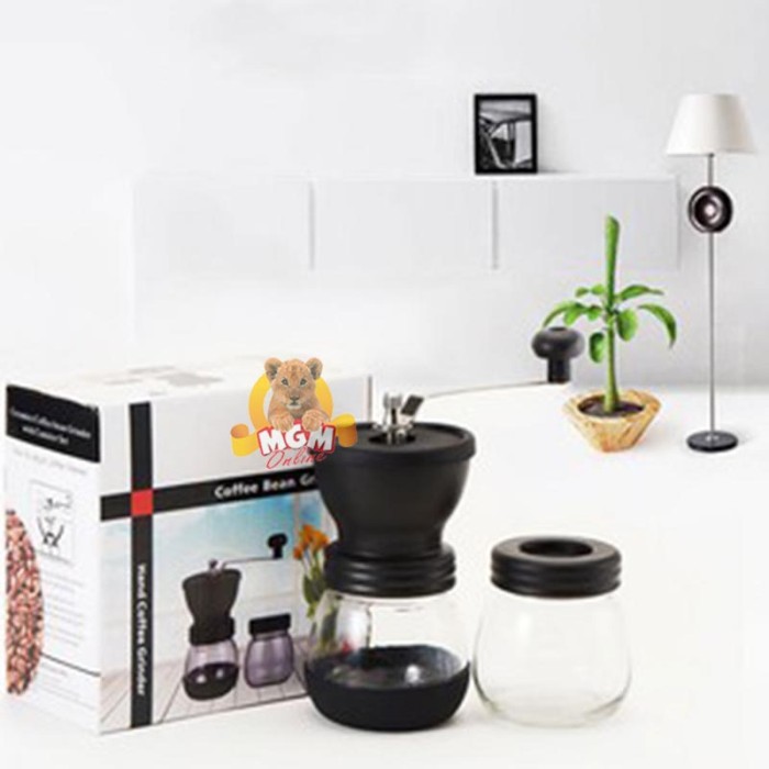 Glass Coffee Grinder 80g manual Gilingan kopi Kaca plus FREE Glass - Image 4