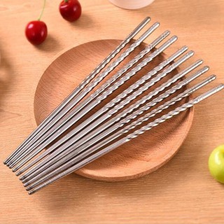 SUMPIT Korea sumpit Stainless MAXIMUM GRIP sumpit makan tidak licin - Image 2