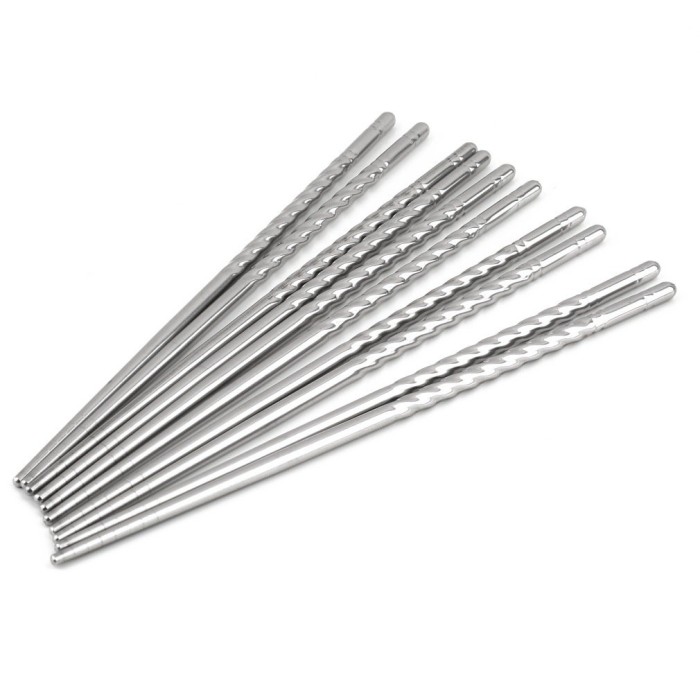 SUMPIT Korea sumpit Stainless MAXIMUM GRIP sumpit makan tidak licin - Image 3