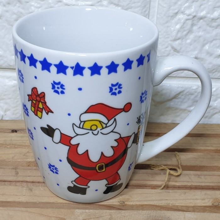 Mug Natal keramik motif Christmas gelas natal keramik 300ml