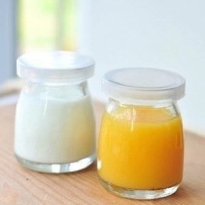 Botol Jar Toples Kaca (PENDEK) 100ML  Puding / Selai / Susu / Yoghurt