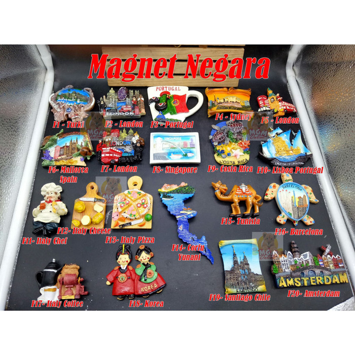 3D Fiber Souvenir Magnet Negara magnet Kulkas Tempelan kulkas negara - Image 3