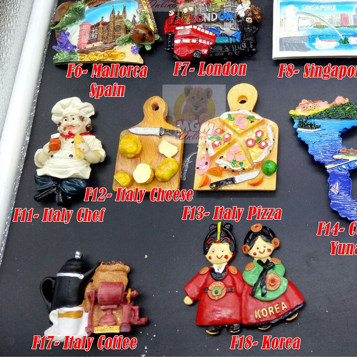 3D Fiber Souvenir Magnet Negara magnet Kulkas Tempelan kulkas negara - Image 2