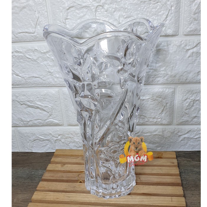 Vas Bunga Kaca Tebal Lebar 14cm Pot Bunga Vase tanaman Tinggi 23cm - Image 3