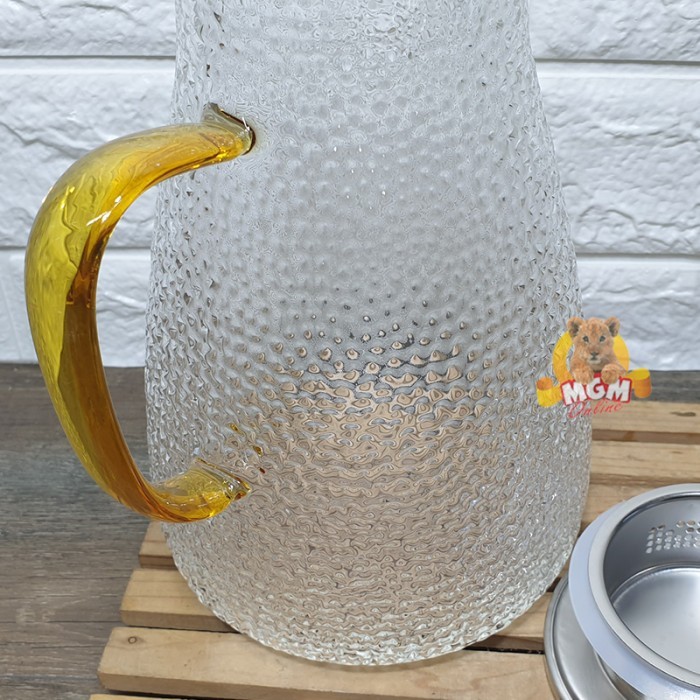 Teko Kaca 1500ml Tahan PANAS Tutup Stainless model kulit jeruk - Image 4