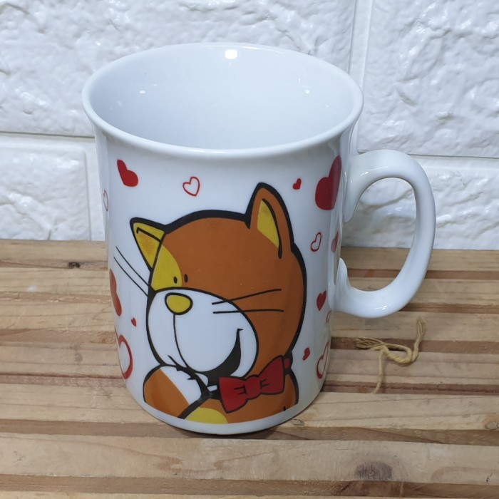 Mug keramik motif valentine gelas motif kucing mug LOVE - Image 4