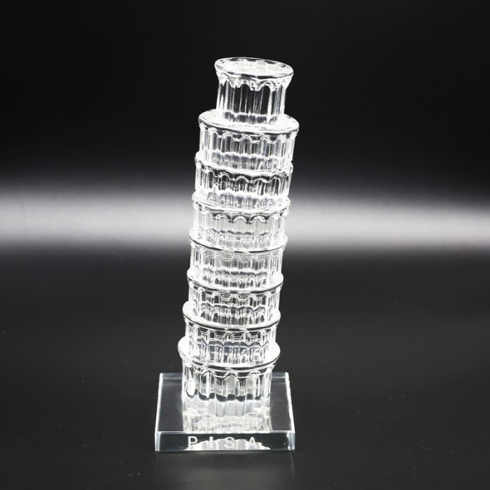 Souvenir Crystal leaning tower of pisa 17cm hadiah dari Italy - Image 5