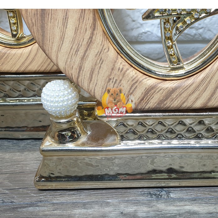 Pajangan Keramik Allah & Muhammad kaligrafi Motif Kayu - Image 4