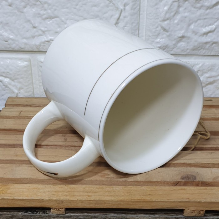Mug Keramik NK Lis Emas 350ml - Mug kopi Keramik POLOS 350ml mug - Image 3
